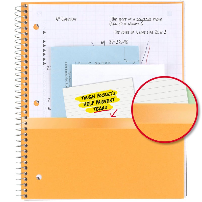 Five Star Spiral Notebook + Study App, 1 Subject, Graph Ruled Paper, 8-1/2" x 11", 100 Sheets, Fights Ink Bleed, Water Resistant Cover, Tidewater Blue (06190AA4) - Image 5